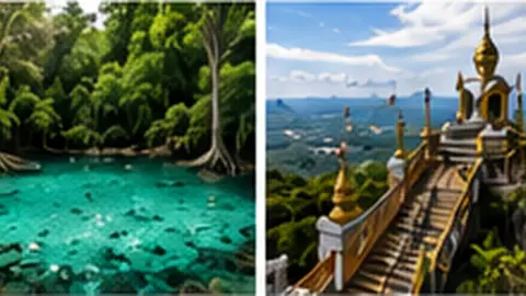 Krabi jungle scenery for an Emerald Pool, Hot Springs and Tiger Cave day trip